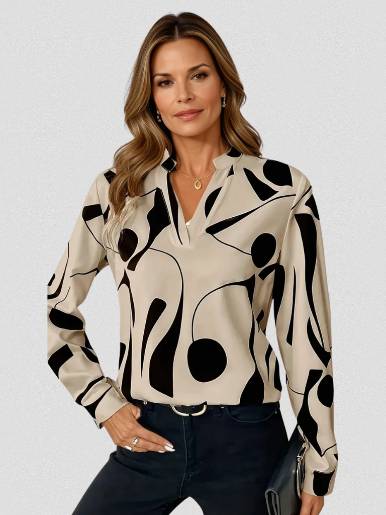 June | LYRA SATIN LOOK BLOUSE