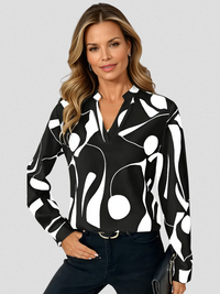 June | LYRA SATIN LOOK BLOUSE