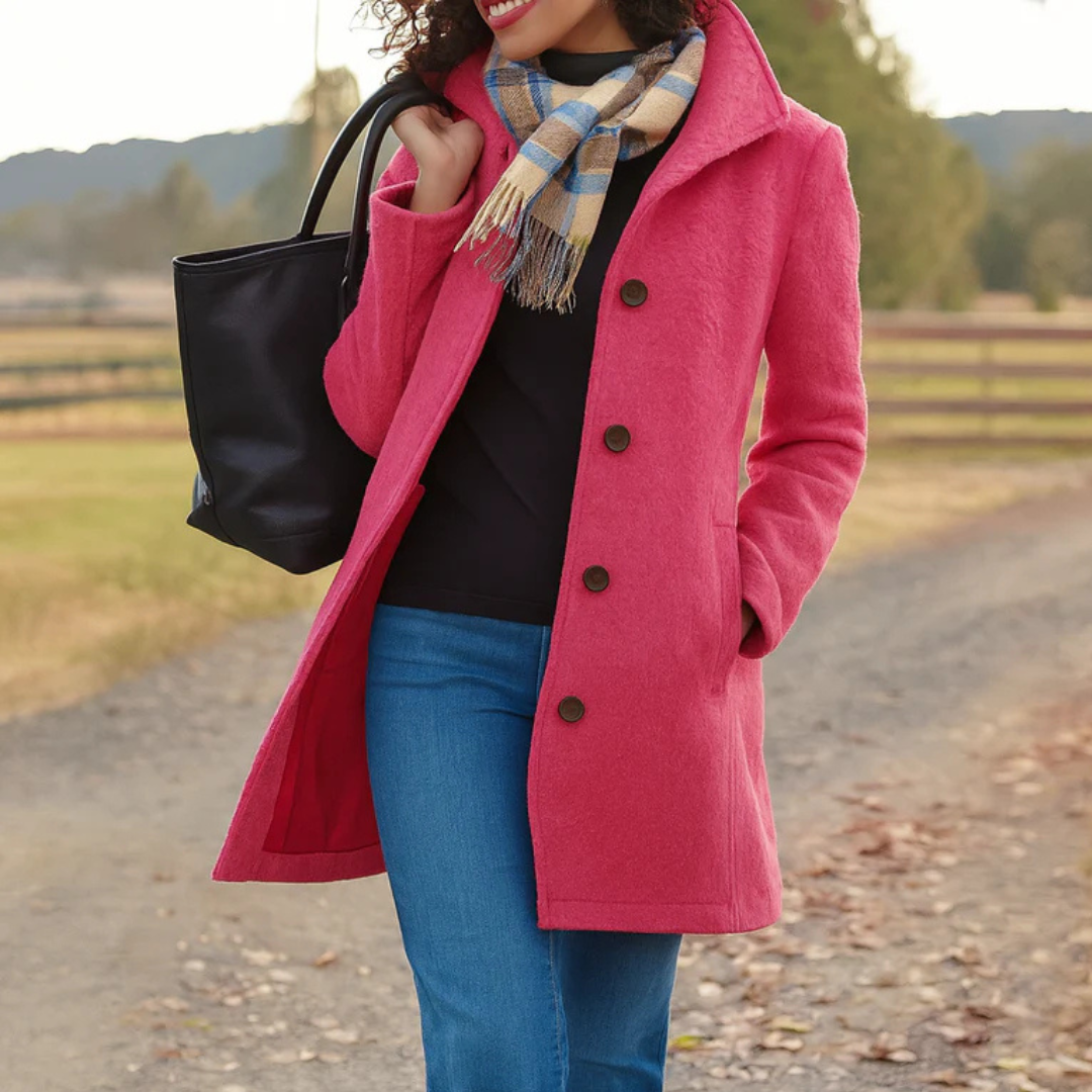 Elaine – Timeless Elegance Button Coat