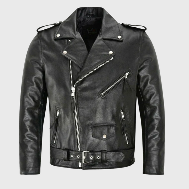 Dex™ | Leather Jacket with Zip Fastening
