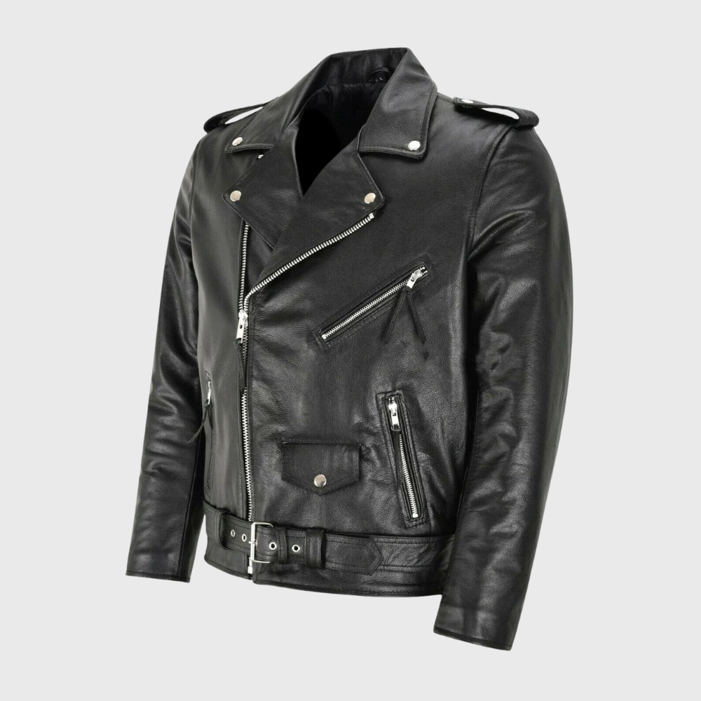 Dex™ | Leather Jacket with Zip Fastening