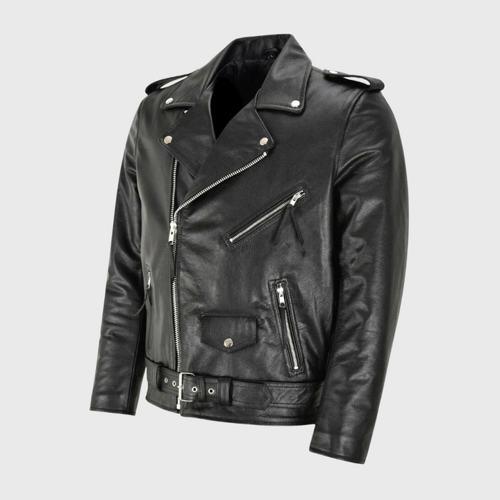 Dex™ | Leather Jacket with Zip Fastening