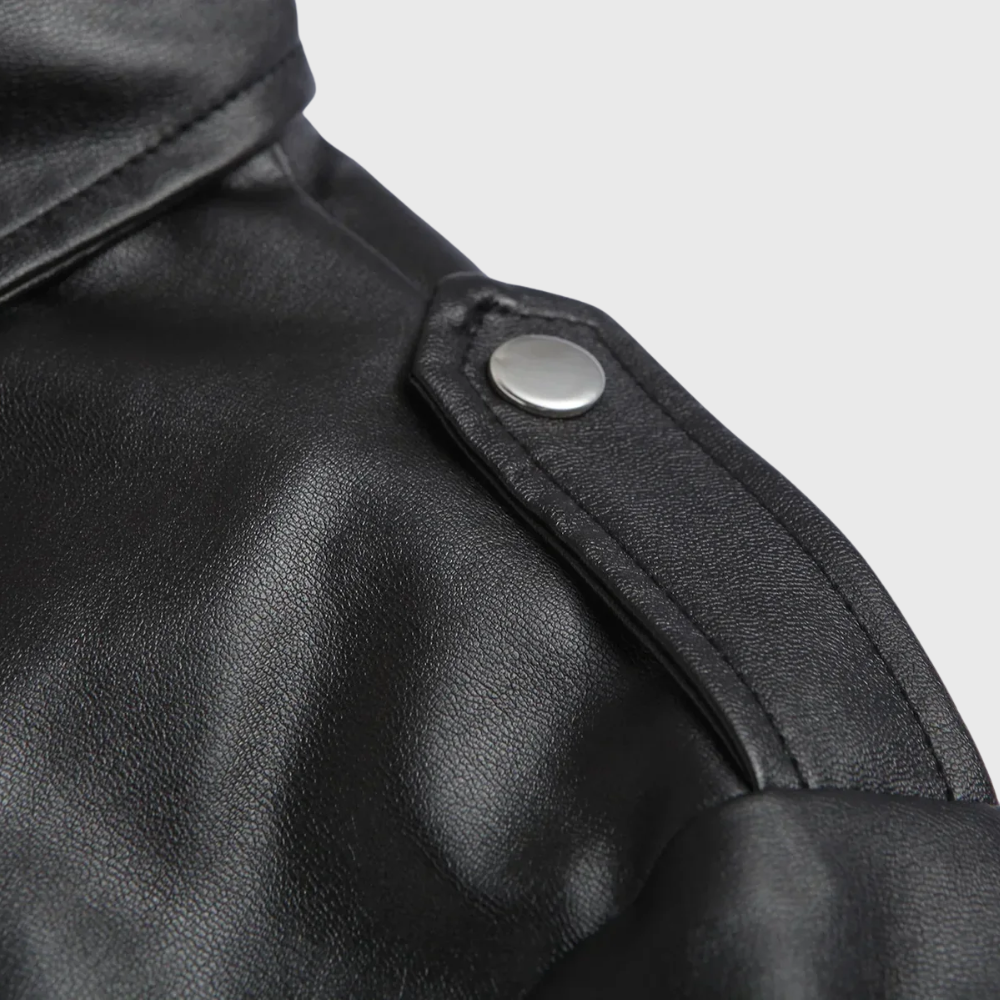 Dex™ | Leather Jacket with Zip Fastening
