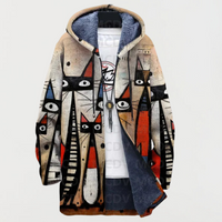 Cleo | Abstract Hoodie with Cat