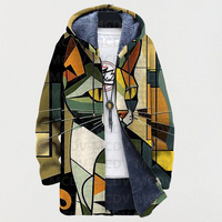 Luna | Geometric Cat Hoodie