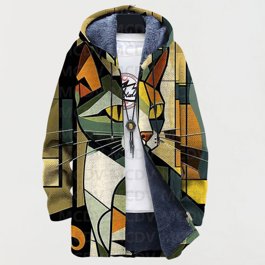 Luna | Geometric Cat Hoodie