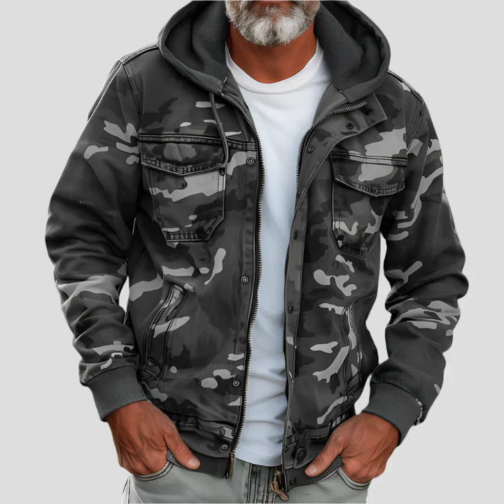 DAMIAN | WARM CAMOUFLAGE HOODED JACKET