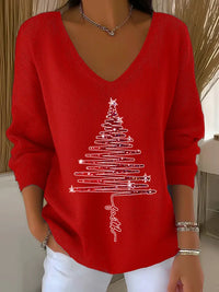 Nancy | Elegant Christmas Knit Top