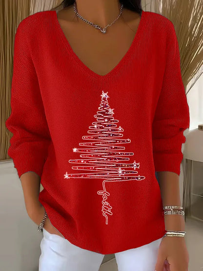 Nancy | Elegant Christmas Knit Top