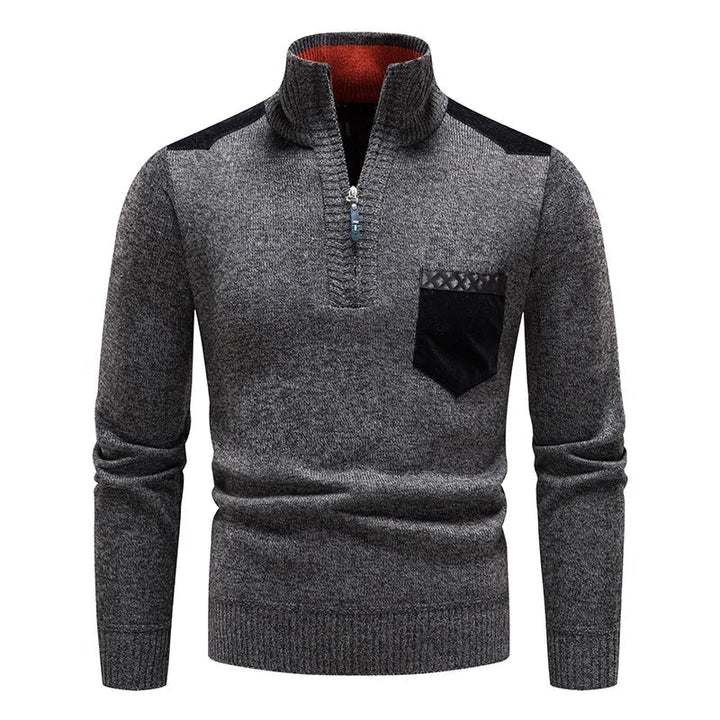 AVELYN LONDON™ | Men's Fleece Pullover with Zip