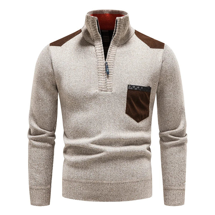 AVELYN LONDON™ | Men's Fleece Pullover with Zip