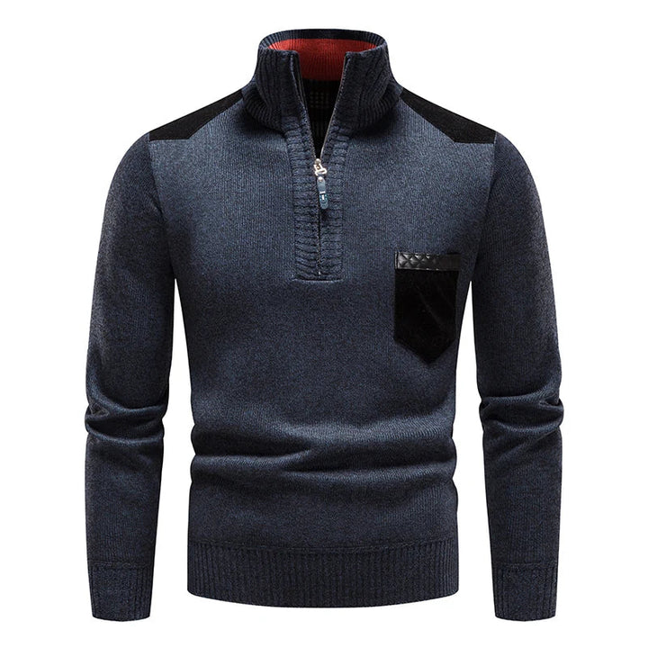 AVELYN LONDON™ | Men's Fleece Pullover with Zip