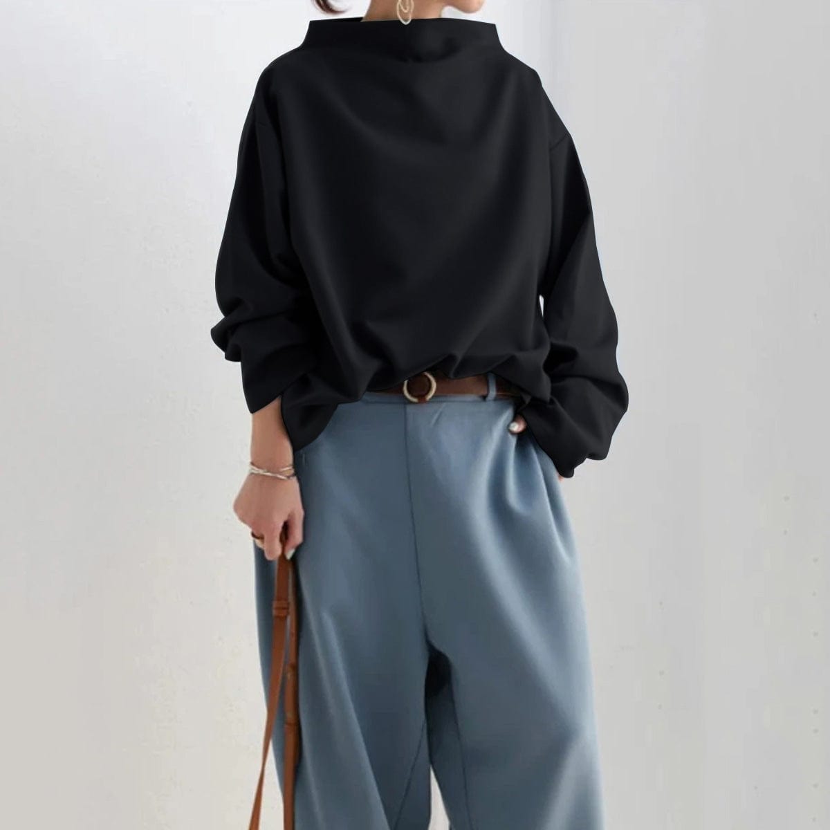 June | Lisa | High-Neck Casual Top