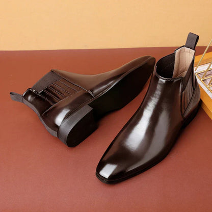 Peyton | Synthetic Leather Ankle Boots