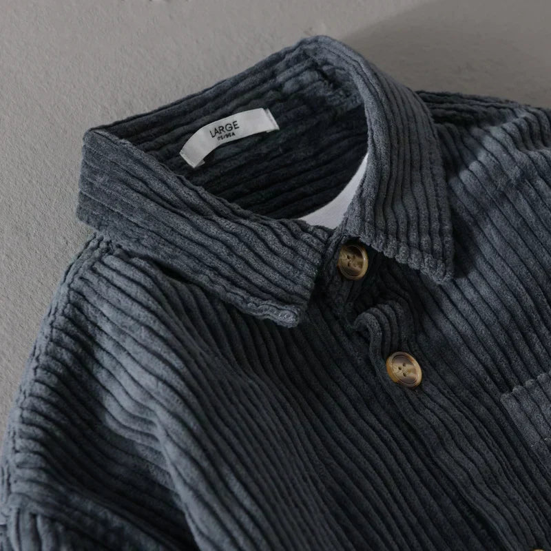 Viktor | Long sleeved shirt in corduroy