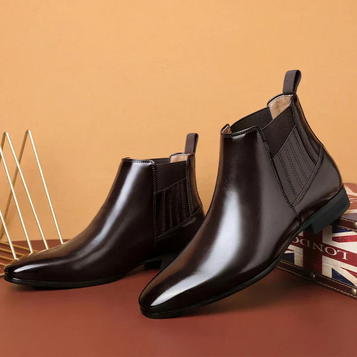 Peyton | Synthetic Leather Ankle Boots