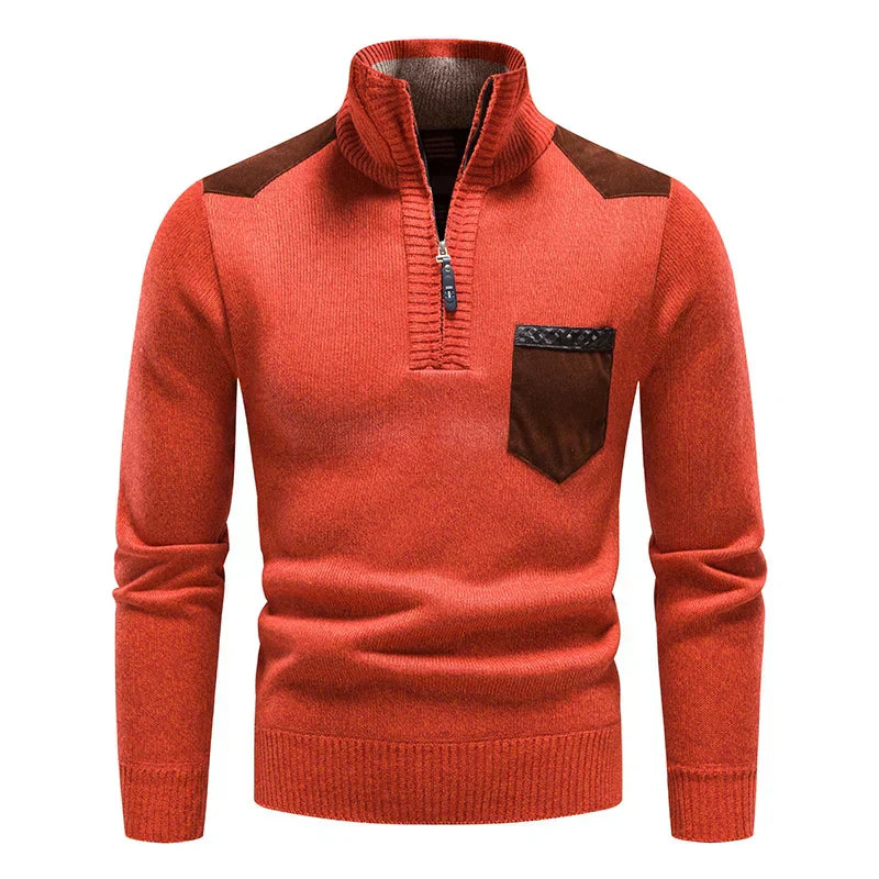 AVELYN LONDON™ | Men's Fleece Pullover with Zip