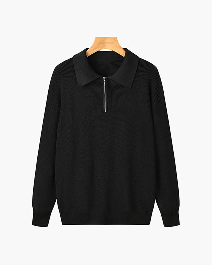 AVELYN LONDON™ | Half-Zip Polo Jumper