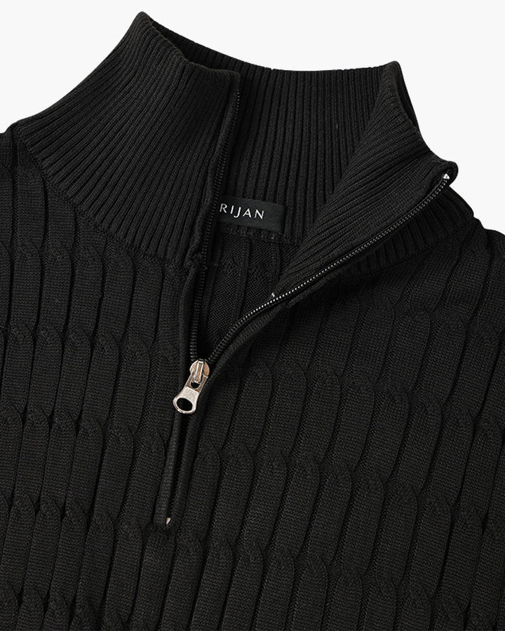 AVELYN LONDON™ | Wavy Half-Zip Sweater