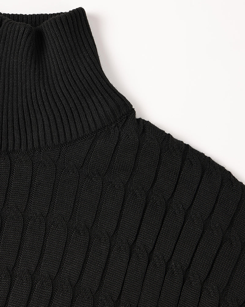 AVELYN LONDON™ | Wavy Half-Zip Sweater