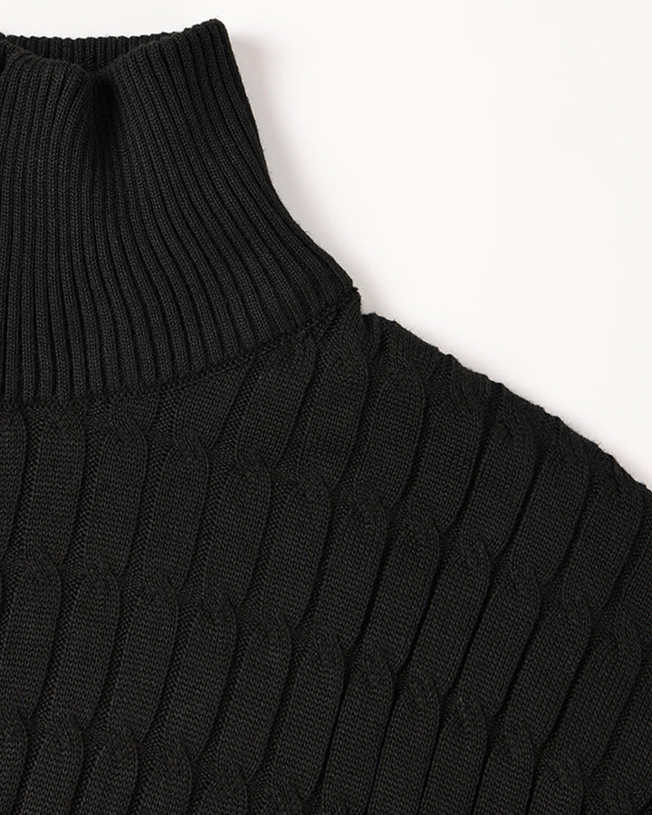 AVELYN LONDON™ | Wavy Half-Zip Sweater
