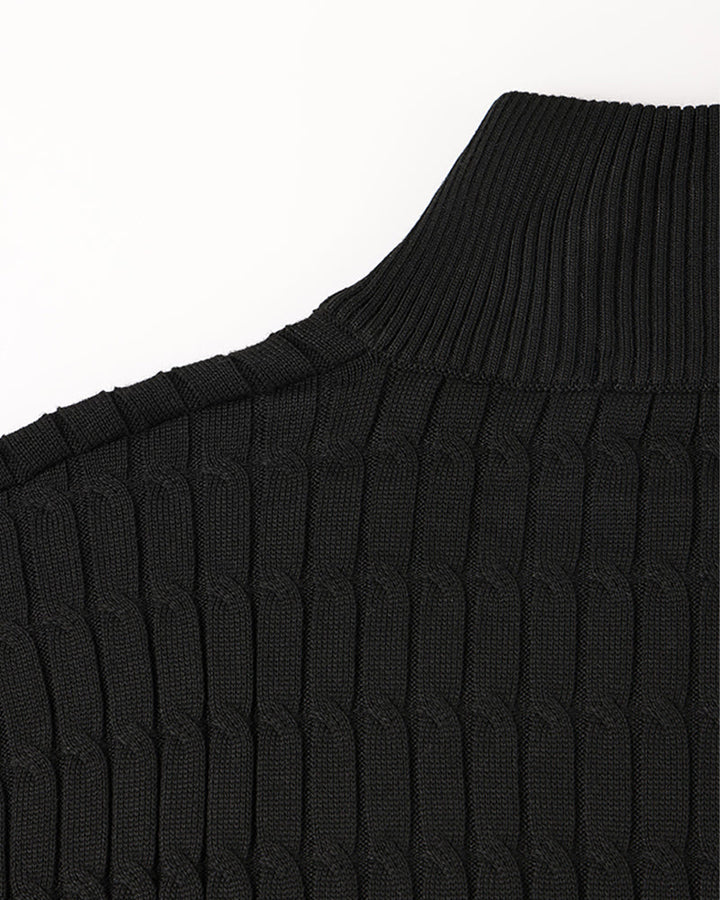 AVELYN LONDON™ | Wavy Half-Zip Sweater