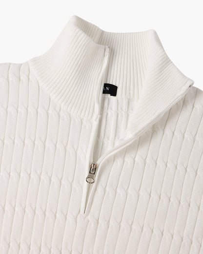 AVELYN LONDON™ | Wavy Half-Zip Sweater
