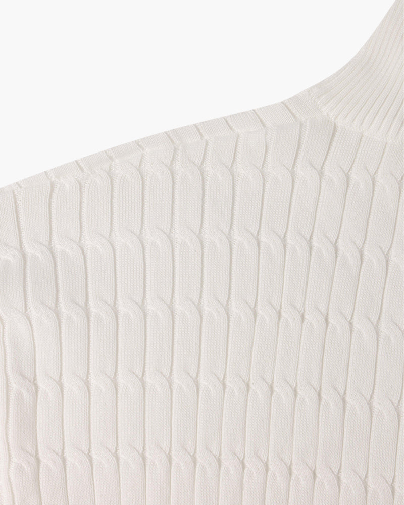 AVELYN LONDON™ | Wavy Half-Zip Sweater