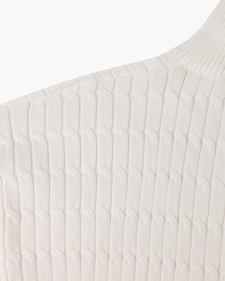 AVELYN LONDON™ | Wavy Half-Zip Sweater