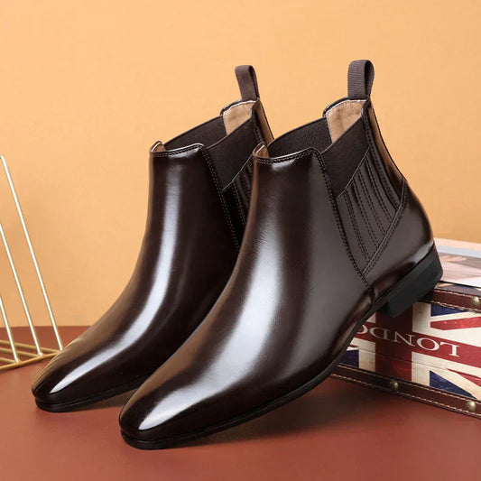 Peyton | Synthetic Leather Ankle Boots