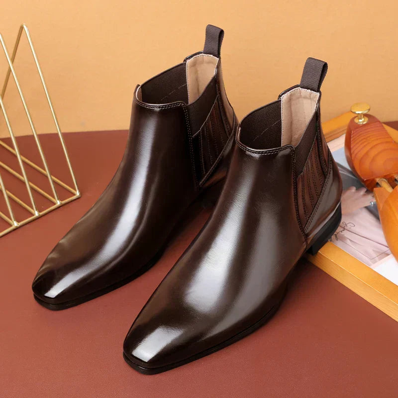 Peyton | Synthetic Leather Ankle Boots