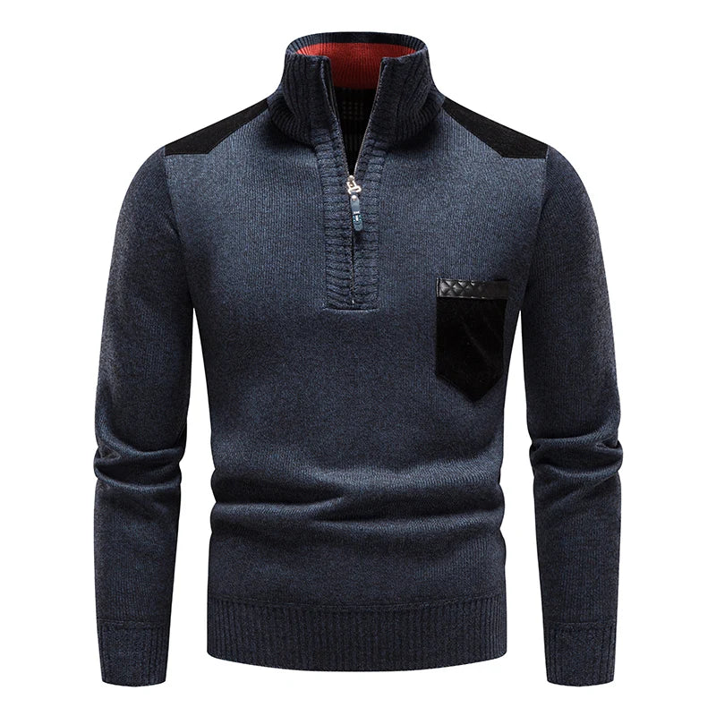 AVELYN LONDON™ | Men's Fleece Pullover with Zip