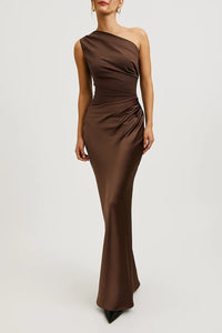 Elara | Satin Asymmetric Evening Gown