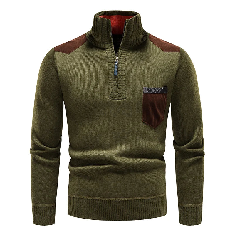 AVELYN LONDON™ | Men's Fleece Pullover with Zip