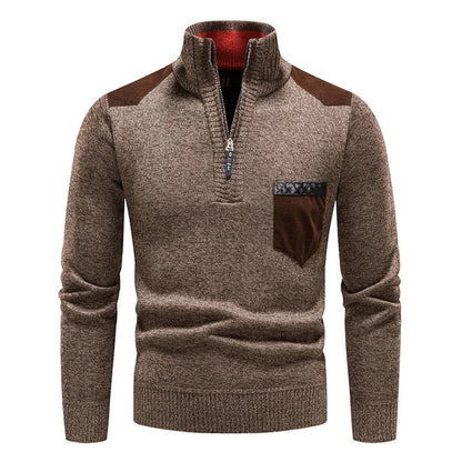 AVELYN LONDON™ | Men's Fleece Pullover with Zip