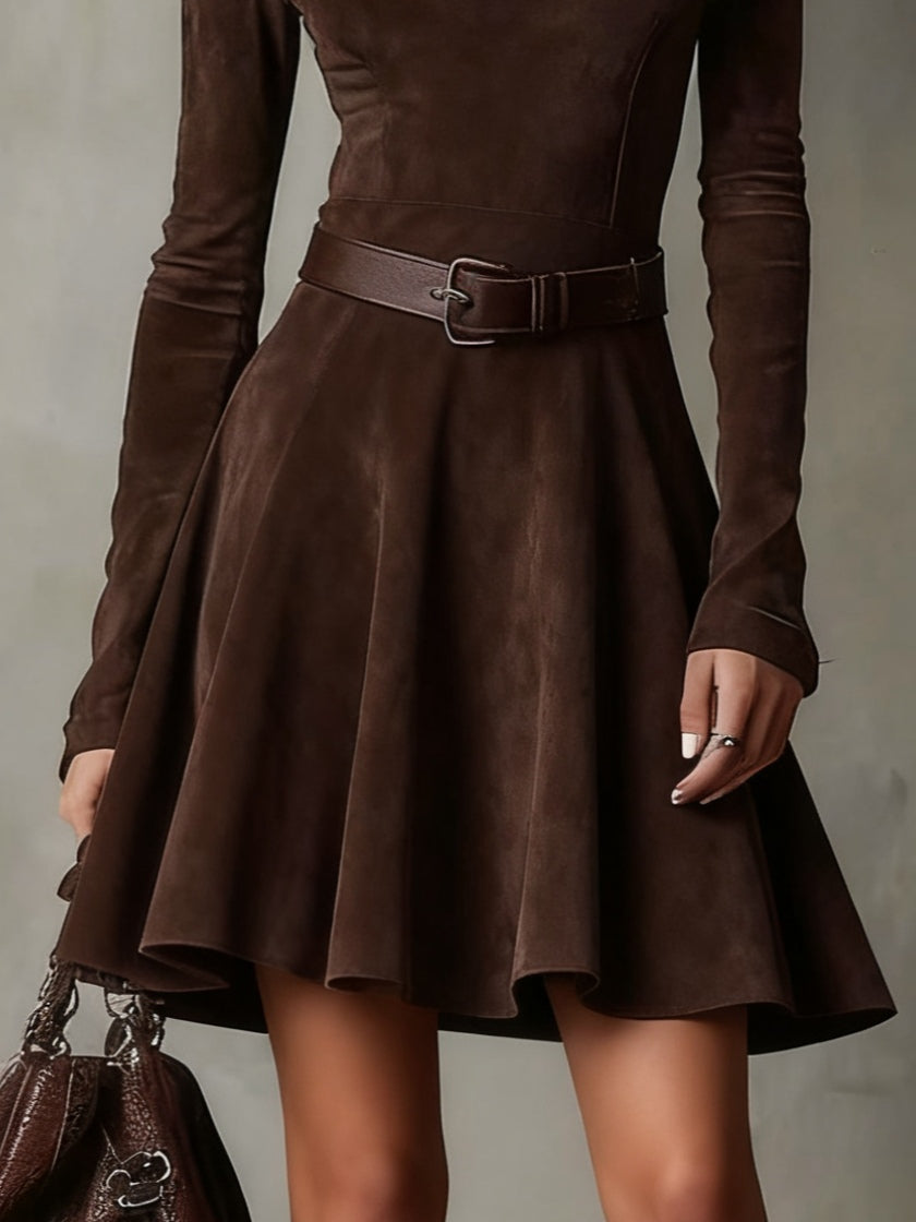 Avelyn™ Meredith | Vintage Suede Mini Dress