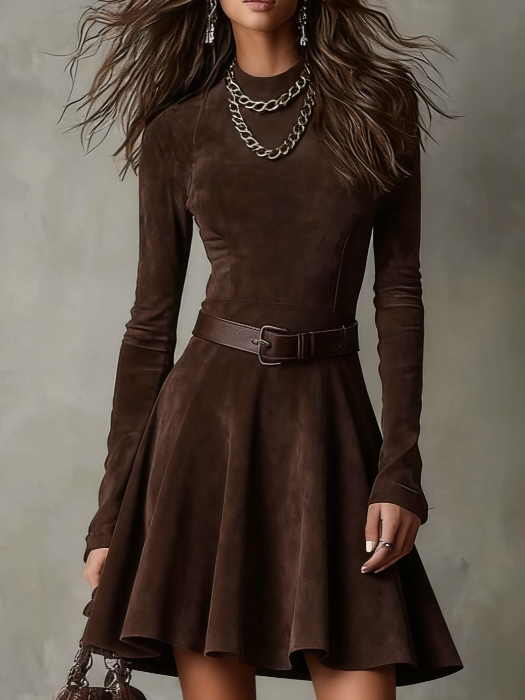 Avelyn™ Meredith | Vintage Suede Mini Dress