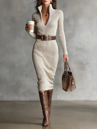 Avelyn™ Valériea | Fitted Midi Dress Chic