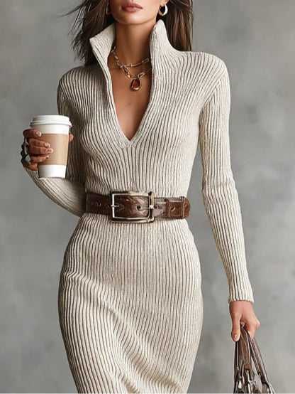 Avelyn™ Valériea | Fitted Midi Dress Chic
