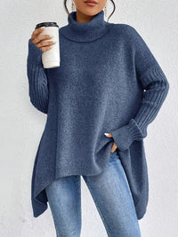 BRIGITTE – LONG ROLL NECK PULLOVER