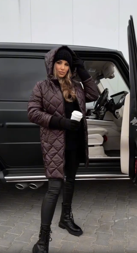 Anna | Elegant Quilted Winter Jacket with Warm Hood
