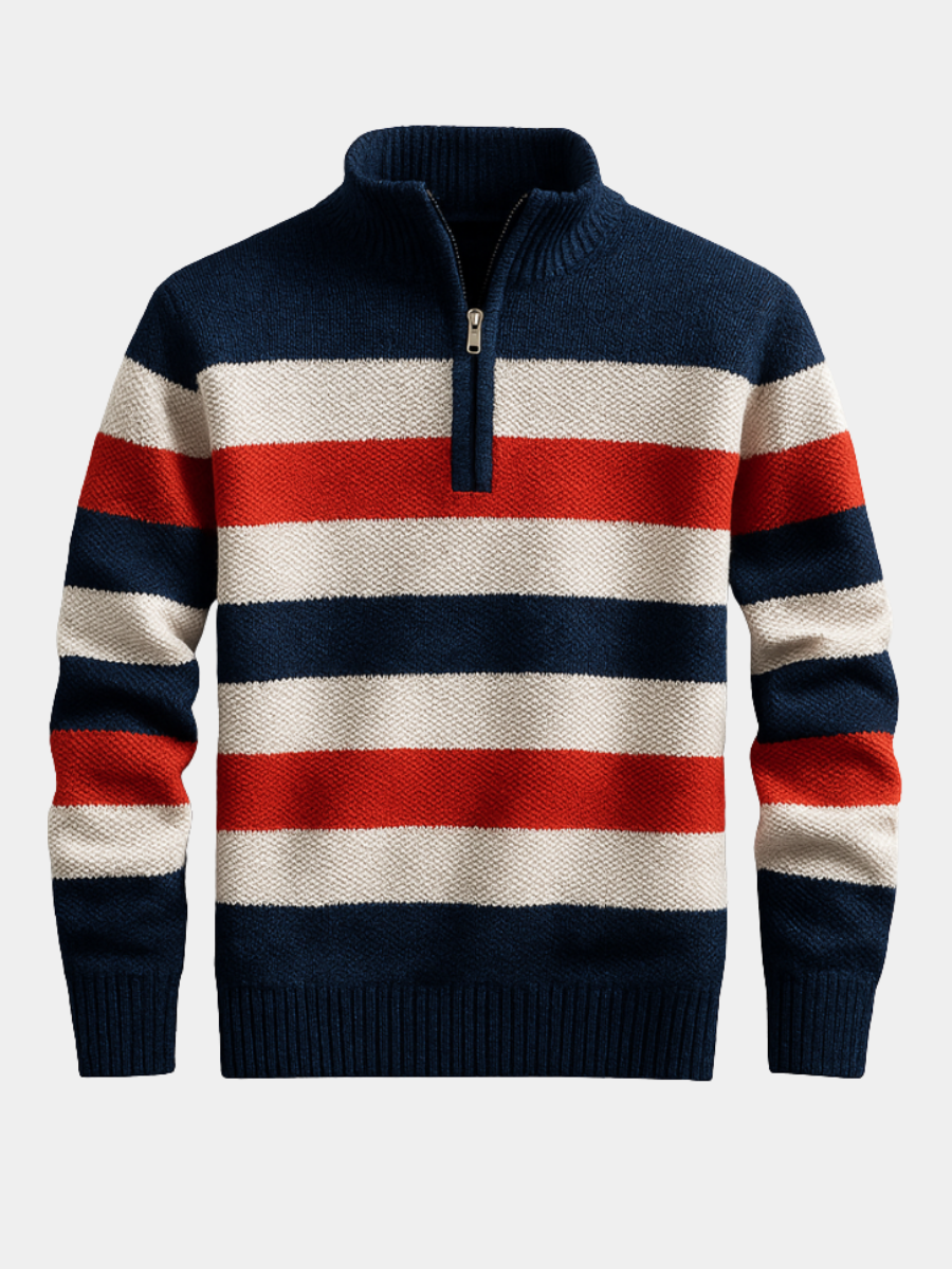 AVELYN LONDON™ | Men's Knit Pullover with Zip