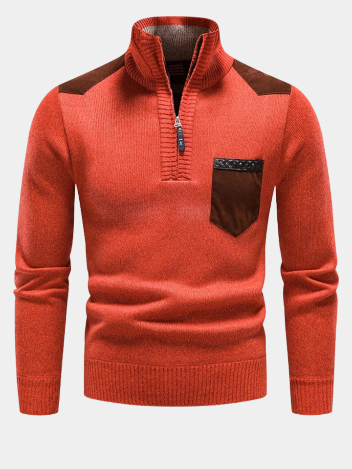AVELYN LONDON™ | Men's Fleece Pullover with Zip