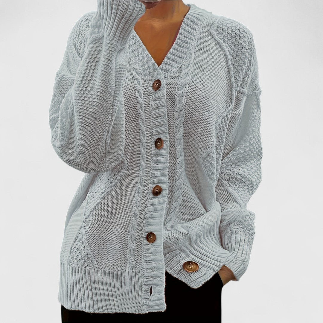 Frida - Elegant V-Neck Cardigan