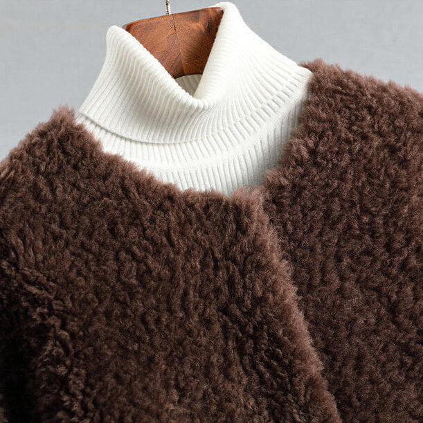 Cecylia | Elegant Sheepskin Teddy Coat