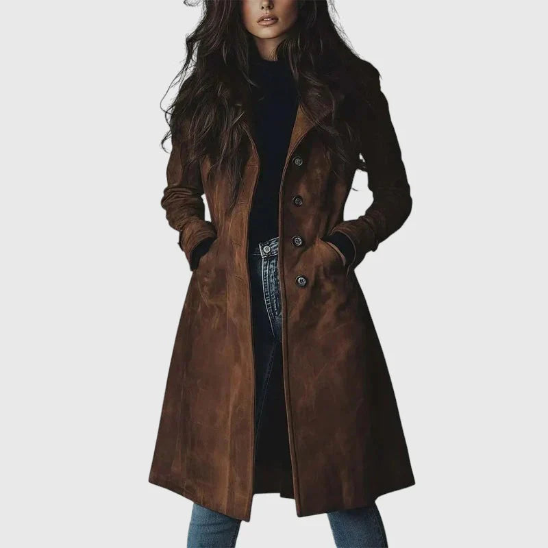 Tiffany | Elegant Brown Trench Coat