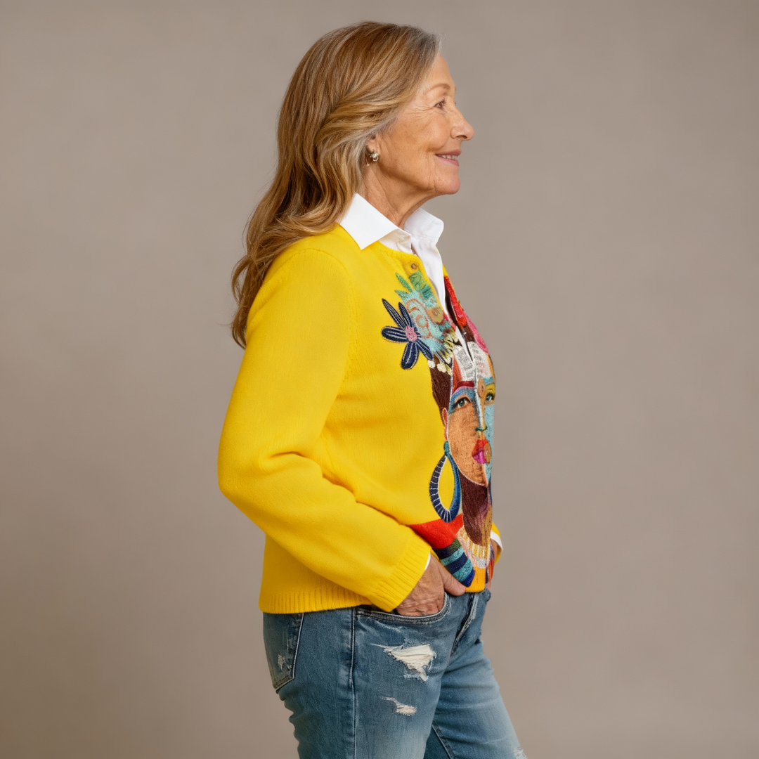 Anna | Art Printed Cardigan