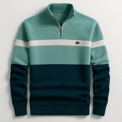 AVELYN LONDON™ | Men's Zip Neck Jumper