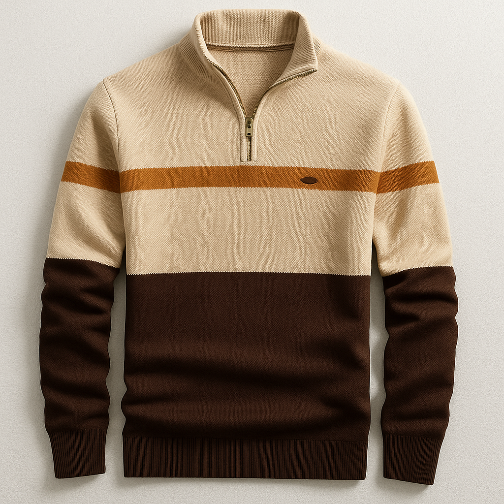 AVELYN LONDON™ | Men's Zip Neck Jumper