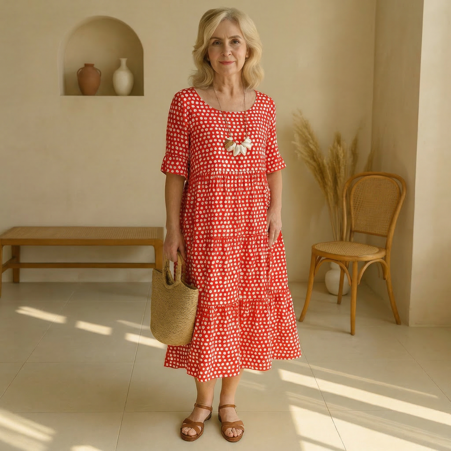 Amara™ | Flow Midi Dress